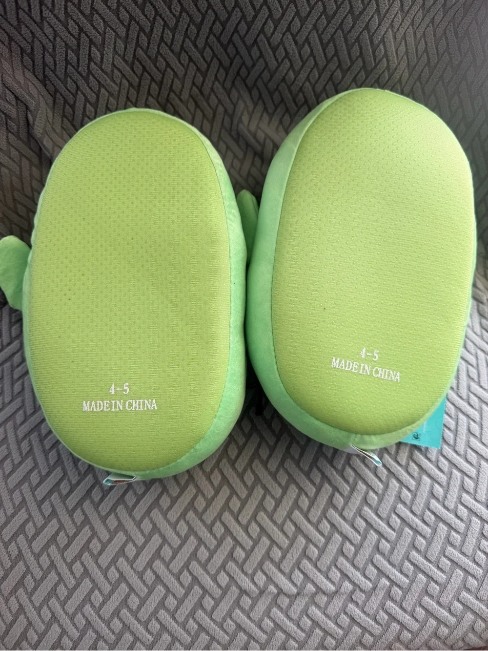 Squishmallows Kids Cactus Slippers Green with Pink Flower